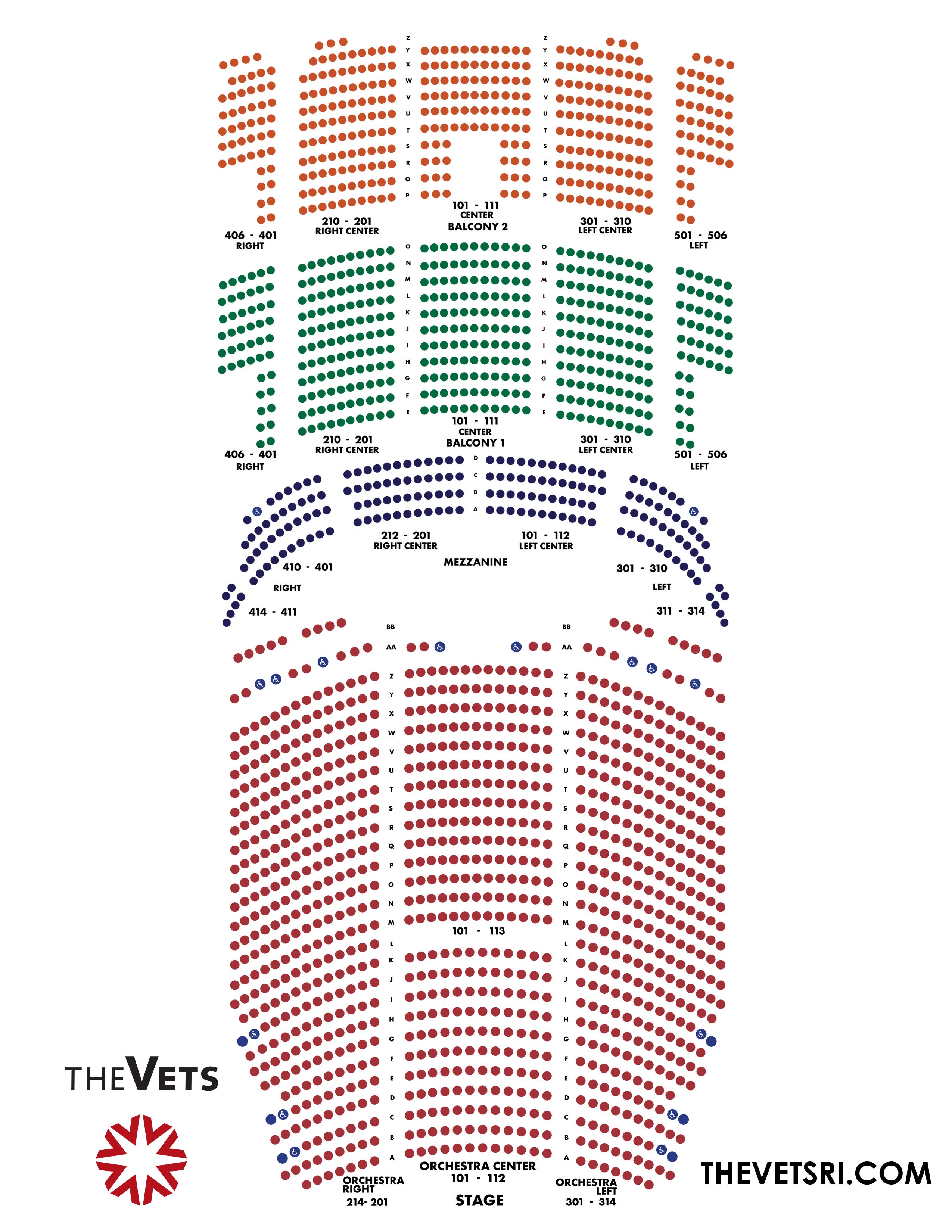 Seating Chart Veterans Memorial