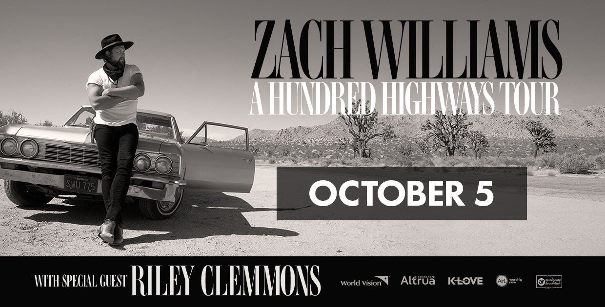 Zach Williams A Hundred Highways Tour Veterans Memorial Auditorium